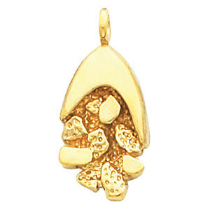 14k Yellow Gold Nugget Pendant