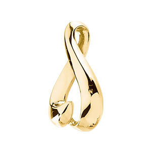 14k White Gold Freeform Chain Slide
