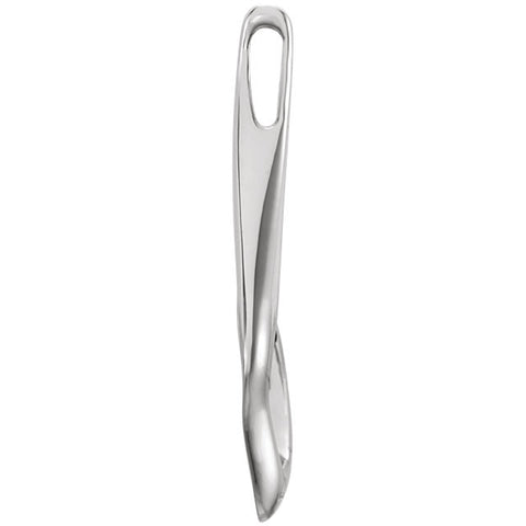 14k White Gold Freeform Pendant