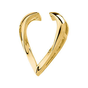 14k White Gold Pendant Enhancer