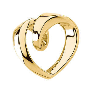 14k White Gold Omega Chain Slide