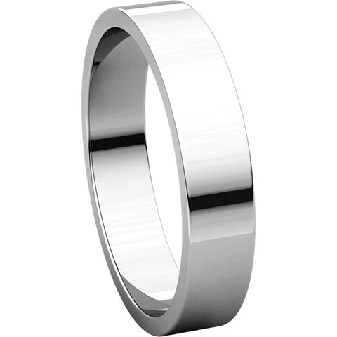 Sterling Silver 4mm Flat Band, Size 8.5