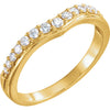 14k Yellow Gold 1/3 ctw. Diamond Contour Band, Size 7