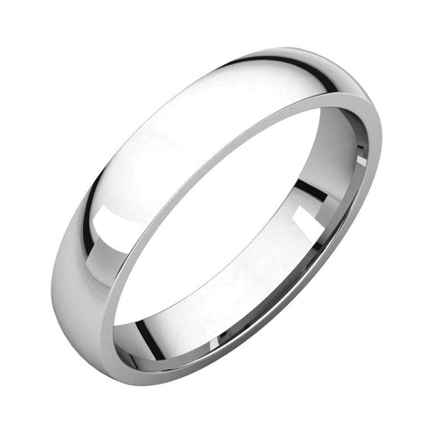 Sterling Silver 4mm Light Comfort Fit Band, Size 7.5