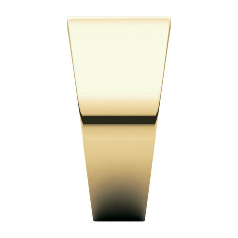 14k Yellow Gold 10mm Flat Tapered Band , Size 7