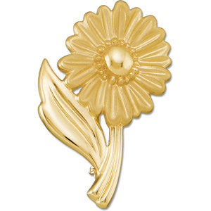 14k Yellow Gold Floral-Inspired Brooch