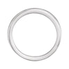 14k White Gold Solstice Solitaire® Tapered Bombé Band, Size 6