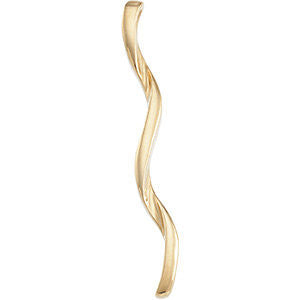14k Yellow Gold Vertical Twist Pendant