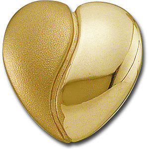 14k White Gold Heart Pendant