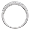 14k White Gold 1/3 CTW Diamond Knife Edge Anniversary Band , Size 7