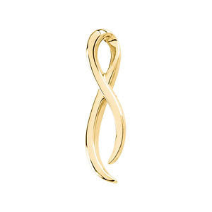 14k White Gold Ribbon Pendant Slide