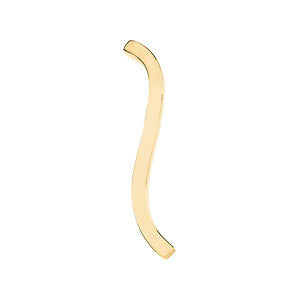 14k Yellow Gold Wavy Vertical Pendant