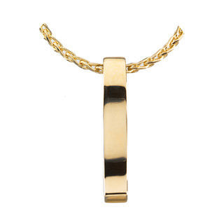 14k Yellow Gold Vertical Bar Pendant