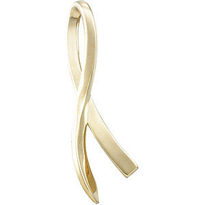 14k White Gold Foldover Design Pendant
