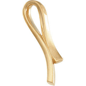 14k White Gold Freeform Pendant Slide