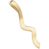 Wavy Vertical Pendant in 14k White Gold