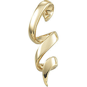 14k Yellow Gold Vertical Twist Pendant