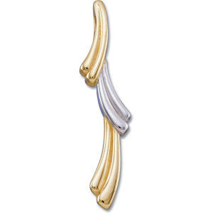 14k White/Yellow Gold Cascading Freeform Pendant Slide