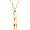 14k Yellow Gold 1/10 CTW Diamond Cross 18" Necklace
