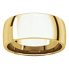 14k Yellow Gold 8mm Light Comfort Fit Band, Size 5