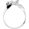 14k White Gold Freeform Ring, Size 6