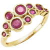 Genuine Madagascar Ruby Ring in 14K Yellow Gold (Size 6)