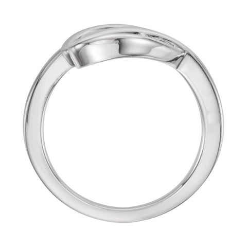 Platinum Freeform Ring, Size 7