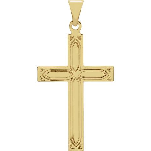 14k Yellow Gold Cross Pendant