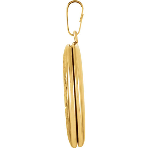 14k Yellow Gold Oval Locket