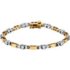 1 7/8 CTTW Two-Tone Diamond Bracelet in 14K Yellow and White Gold