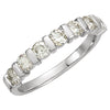 03.00 mm = 3/4 CTTW Created Moissanite Anniversary Band in 14k White Gold ( Size 6 )