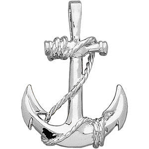 14k Yellow Gold Anchor Pendant