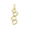 14k Yellow Gold Linked Hearts Pendant
