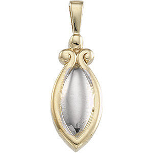 14K White & Yellow Gold Metal Fashion Pendant