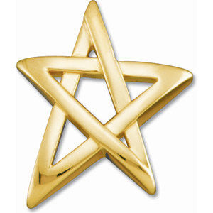 14k Yellow Gold Star Shape Pendant