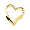 14k Yellow Gold Heart Chain Slide