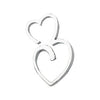 Double Heart Pendant in 10K Yellow Gold