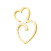 10k Yellow Gold Double Heart Pendant