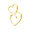 14k Yellow Gold Double Heart Pendant