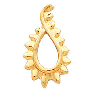 14k Yellow Gold Teardrop Pendant