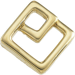 14k Yellow Gold Diamond-Shape Chain Slide