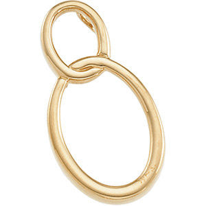 14k Yellow Gold Oval Links Chain Slide