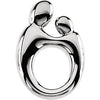14.50x09.75 mm Mother and Child Small Pendant in Sterling Silver