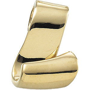 14k Yellow Gold Metal Fashion Pendant Slide