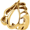 Metal Fashion Ring in 14k Yellow Gold ( Size 6 )