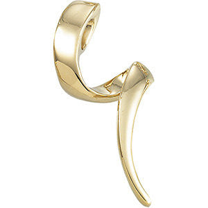 14k Yellow Gold Twisted Pendant Slide
