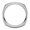 14k White Gold 7mm Square Comfort Fit Band, Size 11