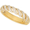 14k Yellow Gold 1/5 CTW Diamond Anniversary Band , Size 7