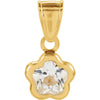 14K Yellow Gold April CZ Birthstone Pendant