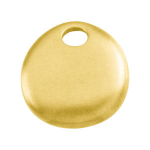 14k White Gold Round Pendant